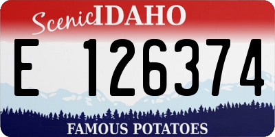 ID license plate E126374