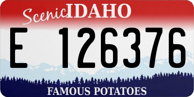 ID license plate E126376