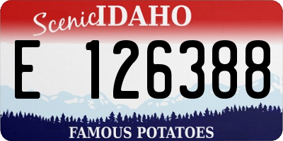 ID license plate E126388