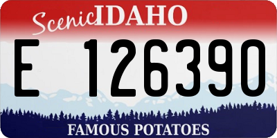 ID license plate E126390