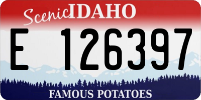 ID license plate E126397