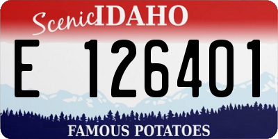 ID license plate E126401
