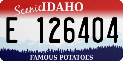 ID license plate E126404