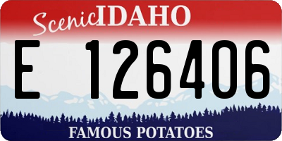 ID license plate E126406