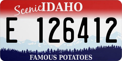 ID license plate E126412