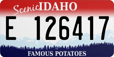 ID license plate E126417
