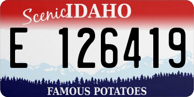 ID license plate E126419