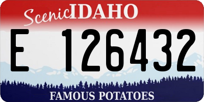 ID license plate E126432