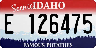 ID license plate E126475