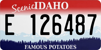 ID license plate E126487