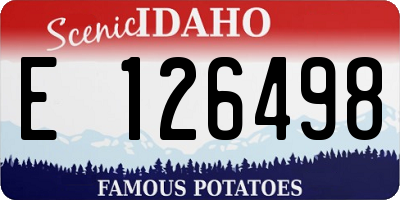 ID license plate E126498