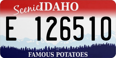 ID license plate E126510