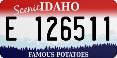 ID license plate E126511