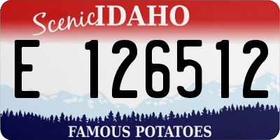 ID license plate E126512