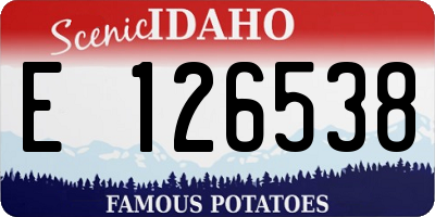 ID license plate E126538