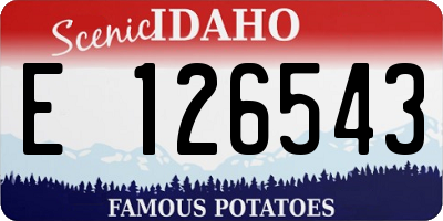 ID license plate E126543