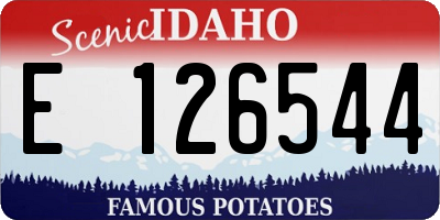 ID license plate E126544