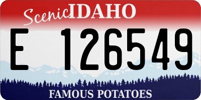 ID license plate E126549