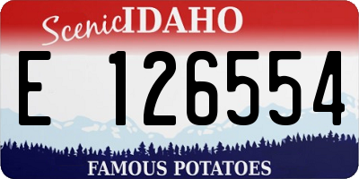 ID license plate E126554