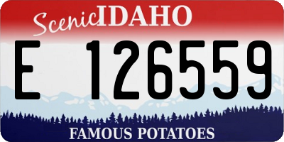 ID license plate E126559