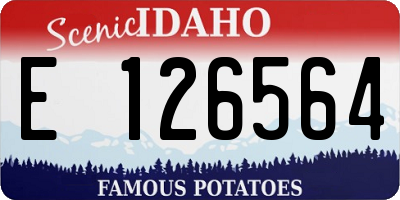 ID license plate E126564