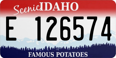 ID license plate E126574