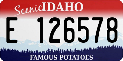 ID license plate E126578