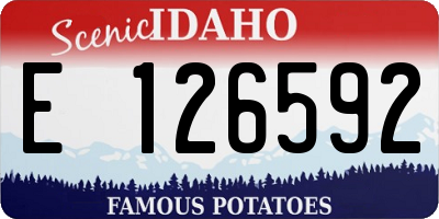ID license plate E126592