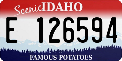 ID license plate E126594