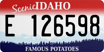 ID license plate E126598