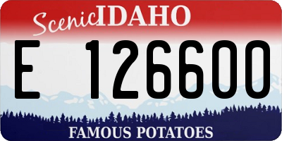 ID license plate E126600