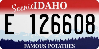 ID license plate E126608