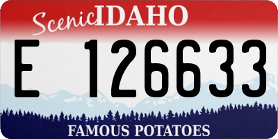 ID license plate E126633