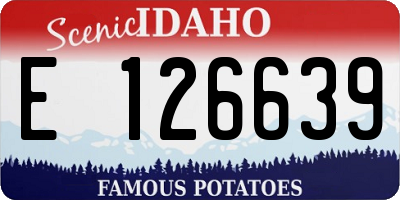ID license plate E126639