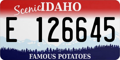 ID license plate E126645