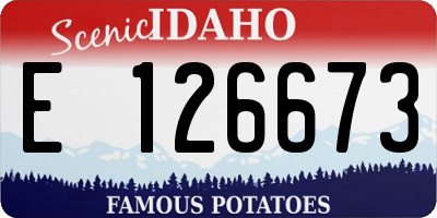 ID license plate E126673