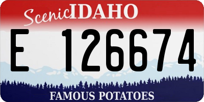 ID license plate E126674