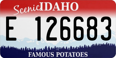 ID license plate E126683