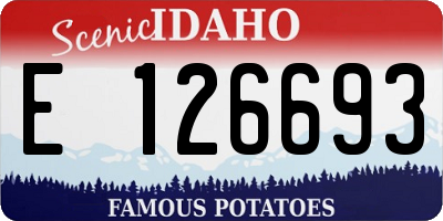 ID license plate E126693