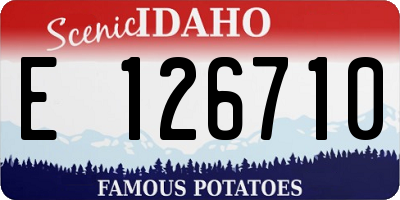 ID license plate E126710