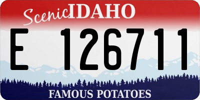 ID license plate E126711