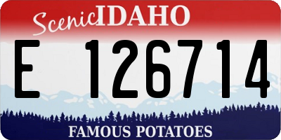 ID license plate E126714