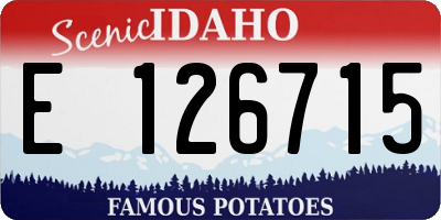 ID license plate E126715