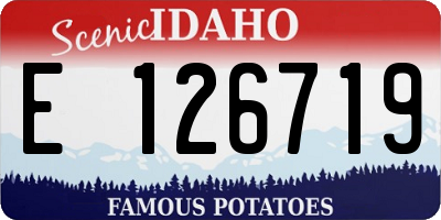 ID license plate E126719