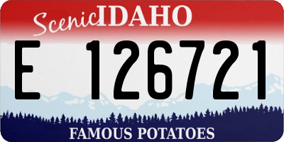 ID license plate E126721