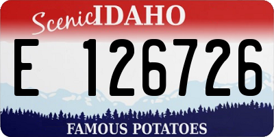 ID license plate E126726