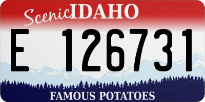 ID license plate E126731