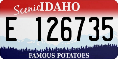 ID license plate E126735