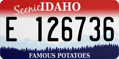 ID license plate E126736
