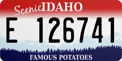 ID license plate E126741